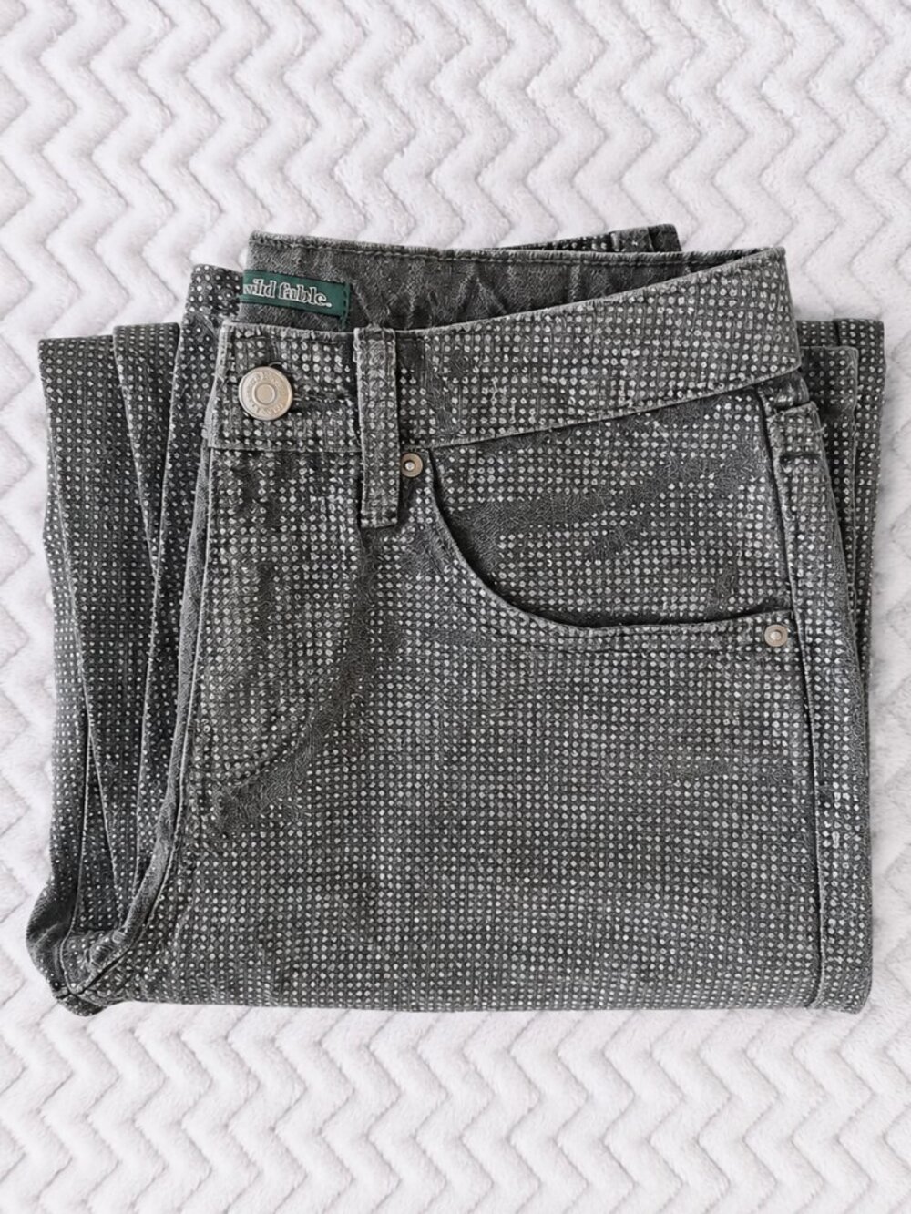 Wild Fable EasyRigid Rhinestone Studded Jeans Gray Size 00 NWT - Picture 11 of 13